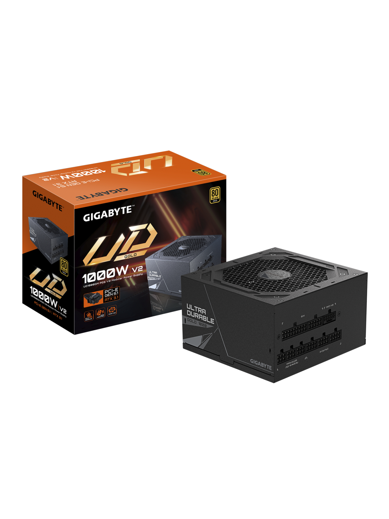 Gigabyte Power Supply, ATX 12V v3.1 | UD1000GM PG5 V2 | 1000 W 6 Gigabyte Power Supply, ATX 12V v3.1 | UD1000GM PG5 V2 | 1000 W 6