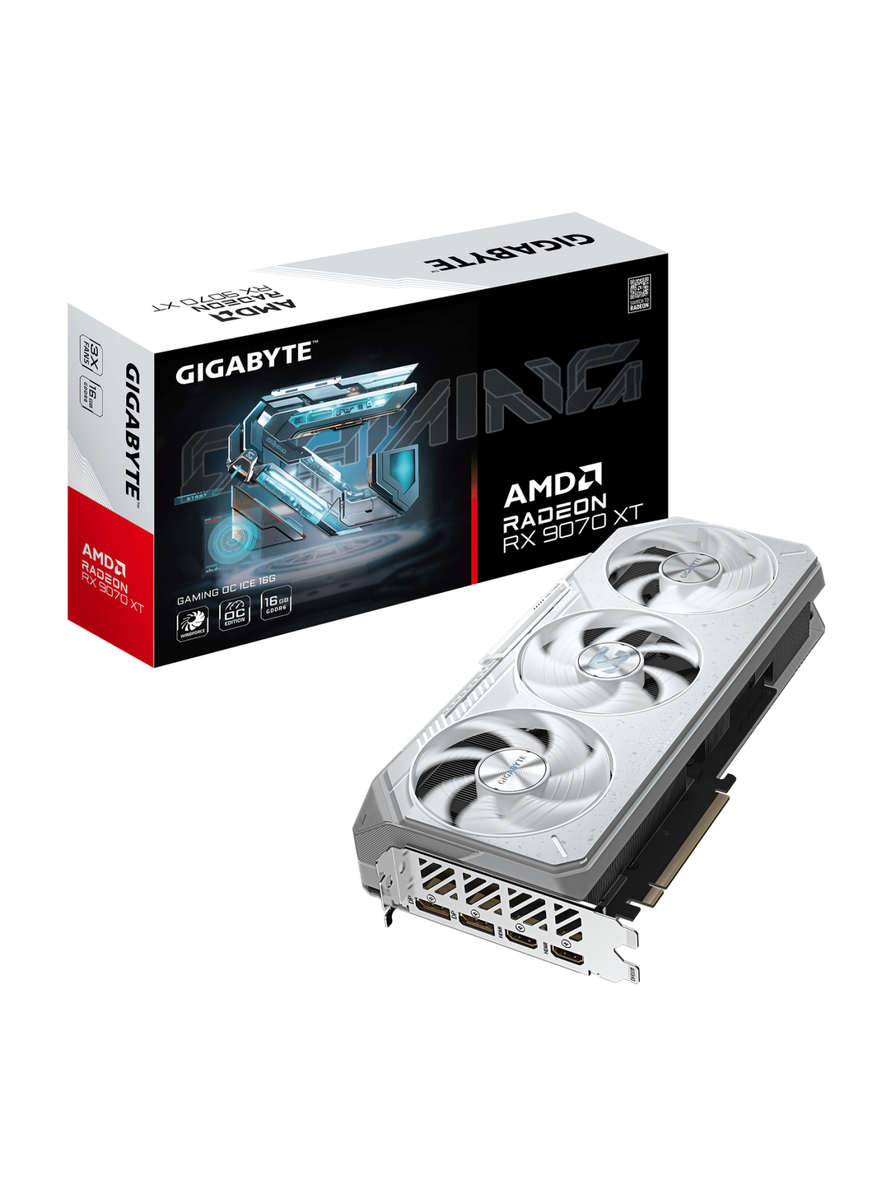 Gigabyte Radeon RX 9070 XT GAMING OC ICE 16G | AMD | 16 GB | Radeon RX 9070 XT | GDDR6 | HDMI ports quantity 2 | PCI-E 5.0 Gigabyte Radeon RX 9070 XT GAMING OC ICE 16G | AMD | 16 GB | Radeon RX 9070 XT | GDDR6 | HDMI ports quantity 2 | PCI-E 5.0