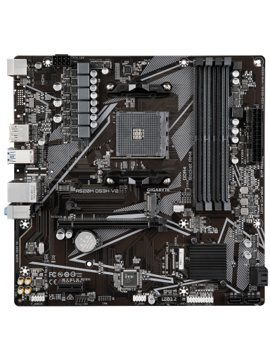 Gigabyte | A520M DS3H V2 | Processor family AMD | Processor socket AM4 | DDR4 DIMM | Memory slots 2 | Number of SATA connectors 4 | Chipset AMD A520 | Micro ATX Gigabyte | A520M DS3H V2 | Processor family AMD | Processor socket AM4 | DDR4 DIMM | Memory slots 2 | Number of SATA connectors 4 | Chipset AMD A520 | Micro ATX