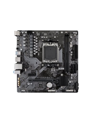 Gigabyte | A620M H 1.0 M/B | Processor family AMD | Processor socket AM5 | DDR5 DIMM | Memory slots 2 | Supported hard disk drive interfaces SATA, M.2 | Number of SATA connectors 4 | Chipset AMD A620 | Micro ATX Gigabyte | A620M H 1.0 M/B | Processor family AMD | Processor socket AM5 | DDR5 DIMM | Memory slots 2 | Supported hard disk drive interfaces SATA, M.2 | Number of SATA connectors 4 | Chipset AMD A620 | Micro ATX
