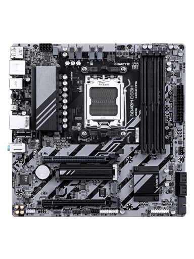 Gigabyte B840M DS3H | Processor family AMD | Processor socket AM5 | DDR5 | Supported hard disk drive interfaces SATA, M.2 | Number of SATA connectors 4 Gigabyte B840M DS3H | Processor family AMD | Processor socket AM5 | DDR5 | Supported hard disk drive interfaces SATA, M.2 | Number of SATA connectors 4
