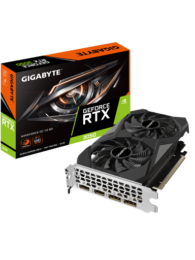 Gigabyte GeForce RTX 3050 WINDFORCE OC V2 6G | NVIDIA | 6 GB | GeForce RTX 3050 | GDDR6 | HDMI ports quantity 2 | PCI-E 4.0 | Memory clock speed 14000 MHz Gigabyte GeForce RTX 3050 WINDFORCE OC V2 6G | NVIDIA | 6 GB | GeForce RTX 3050 | GDDR6 | HDMI ports quantity 2 | PCI-E 4.0 | Memory clock speed 14000 MHz