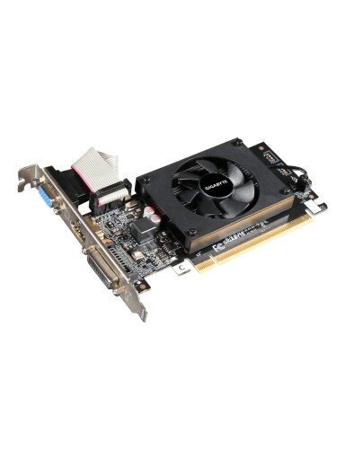 Gigabyte | GV-N710D3-2GL 2.0 | NVIDIA | 2 GB | GeForce GT 710 | DDR3 | Cooling type Active | DVI-D ports quantity 1 | HDMI ports quantity 1 | PCI Express 2.0 | Memory clock speed 1600 MHz | Processor frequency 954 MHz | VGA (D-Sub) ports quantity 1