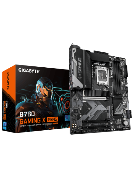 Gigabyte B760 GAMING X GEN5 | Processor family Intel | Processor socket LGA1700 | DDR5 | Supported hard disk drive interfaces M.2, SATA | Number of SATA connectors 4