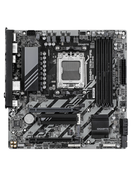 Gigabyte B840M DS3H WIFI6 (rev. 1.1) | Processor family AMD | Processor socket AM5 | DDR5 | Supported hard disk drive interfaces SATA, M.2 | Number of SATA connectors 4 1