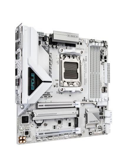 Gigabyte B850M EAGLE WF6E ICE | Processor family AMD | Processor socket AM5 | DDR5 | Supported hard disk drive interfaces SATA, M.2 | Number of SATA connectors 4 2