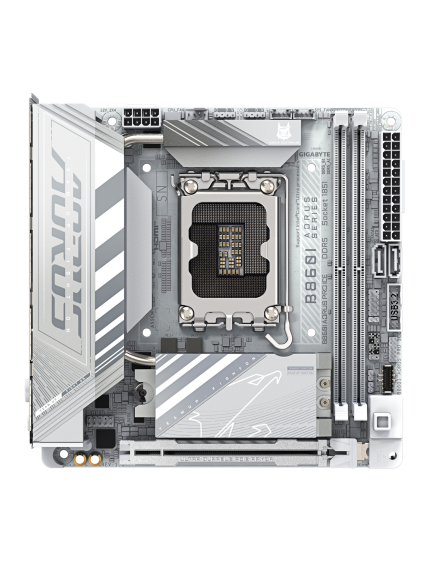 Gigabyte B860I AORUS PRO ICE | Processor family Intel | Processor socket LGA1851 | DDR5 | Supported hard disk drive interfaces SATA, M.2 | Number of SATA connectors 2 1 Gigabyte B860I AORUS PRO ICE | Processor family Intel | Processor socket LGA1851 | DDR5 | Supported hard disk drive interfaces SATA, M.2 | Number of SATA connectors 2 1