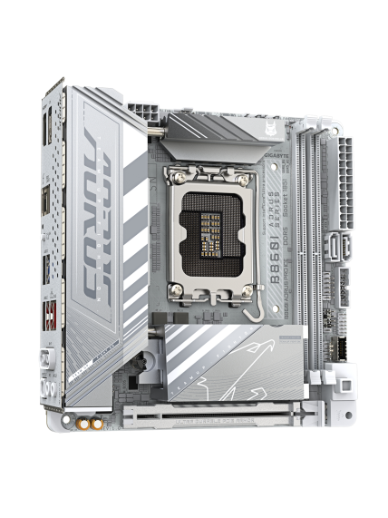Gigabyte B860I AORUS PRO ICE | Processor family Intel | Processor socket LGA1851 | DDR5 | Supported hard disk drive interfaces SATA, M.2 | Number of SATA connectors 2 2