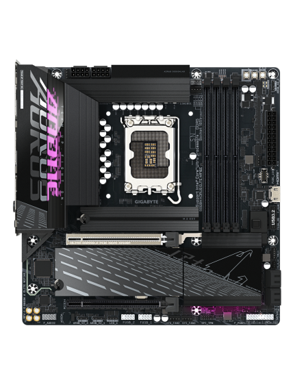Gigabyte B860M AORUS ELITE WIFI6E | Processor family Intel | Processor socket LGA1851 | DDR5 | Supported hard disk drive interfaces SATA, M.2 | Number of SATA connectors 4 1
