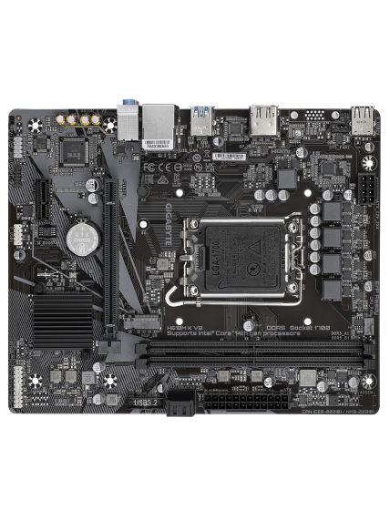 Gigabyte H610M K V2 | Processor family Intel | Processor socket LGA1700 | DDR5 | Supported hard disk drive interfaces M.2, SATA | Number of SATA connectors 2 3