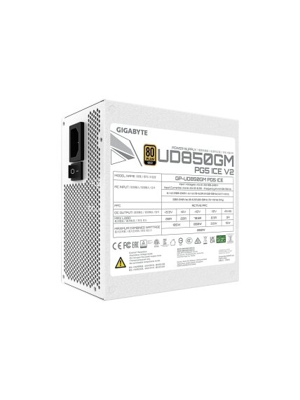 Gigabyte Power Supply, 80 PLUS Gold | UD850GM PG5 V2 ICE | 850 W 2