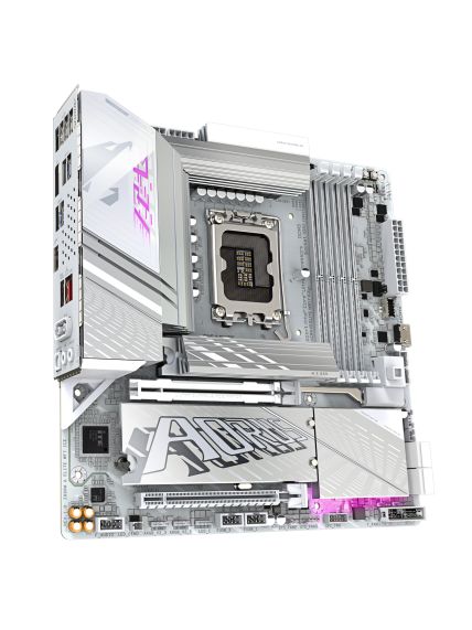 Gigabyte Z890M A ELITE WF7 ICE | Processor family Intel | Processor socket LGA1851 | DDR5 | Supported hard disk drive interfaces SATA, M.2 | Number of SATA connectors 4 2