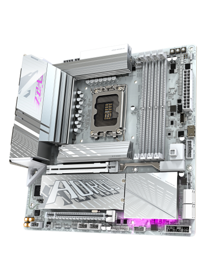 Gigabyte Z890M A ELITE WF7 ICE | Processor family Intel | Processor socket LGA1851 | DDR5 | Supported hard disk drive interfaces SATA, M.2 | Number of SATA connectors 4 3