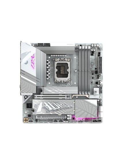 Gigabyte Z890M A ELITE WF7 ICE | Processor family Intel | Processor socket LGA1851 | DDR5 | Supported hard disk drive interfaces SATA, M.2 | Number of SATA connectors 4