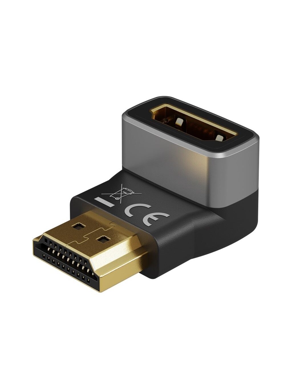 Goobay HDMI Angled Adapter 270° Vertical, 8K @ 60 Hz, Gold-Plated | 72011 Goobay HDMI Angled Adapter 270° Vertical, 8K @ 60 Hz, Gold-Plated | 72011