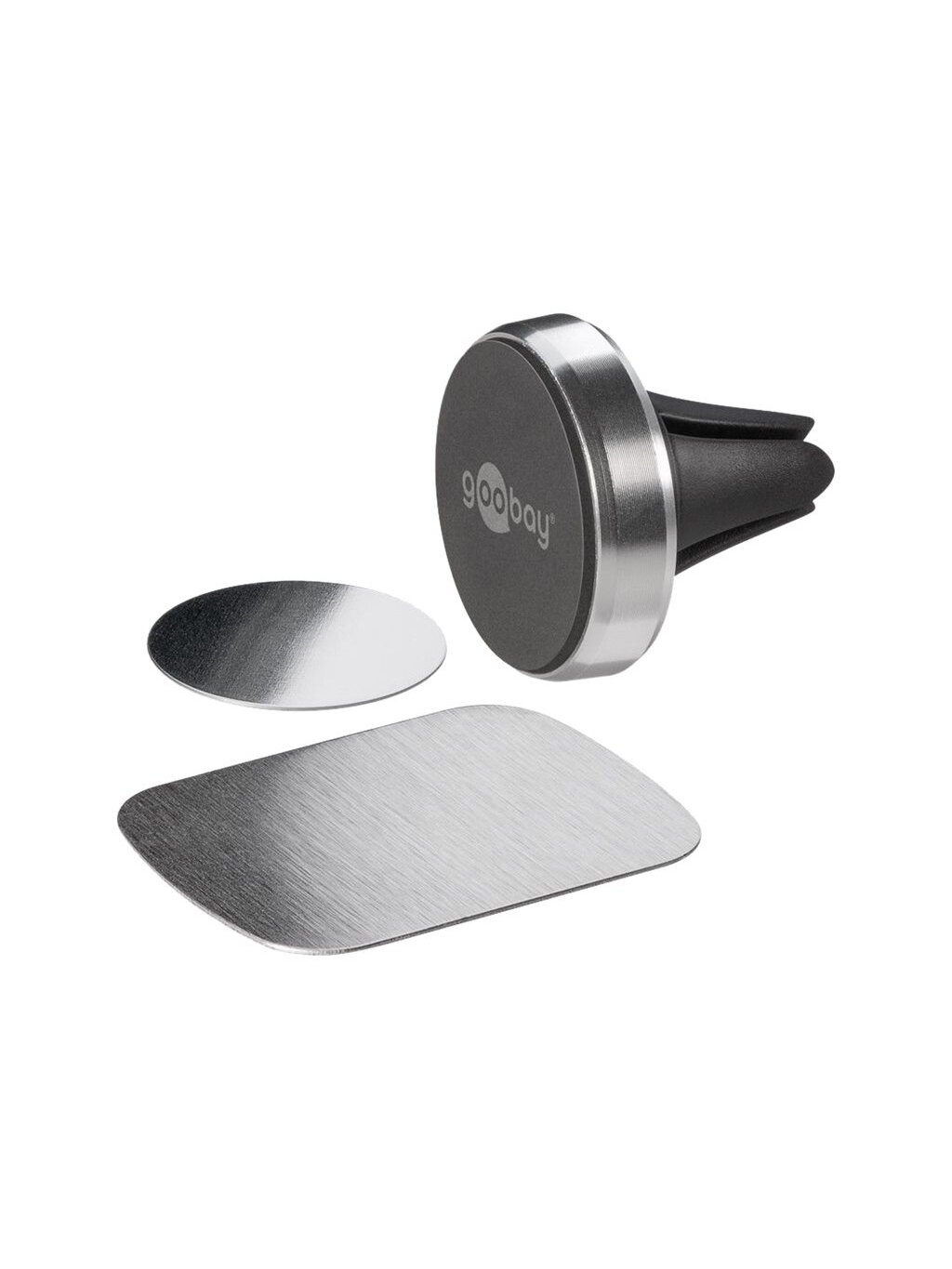 Goobay | Magnetic mount Metal Slim Design for smartphones (35mm) | 38685 | Black/Silver | Magnetic holder is suitable for almost every smartphone; Quick-Snap assembly technology for quick and easy use; Smart and almost invisible fastening option on the ca 5 Goobay | Magnetic mount Metal Slim Design for smartphones (35mm) | 38685 | Black/Silver | Magnetic holder is suitable for almost every smartphone; Quick-Snap assembly technology for quick and easy use; Smart and almost invisible fastening option on the ca 5