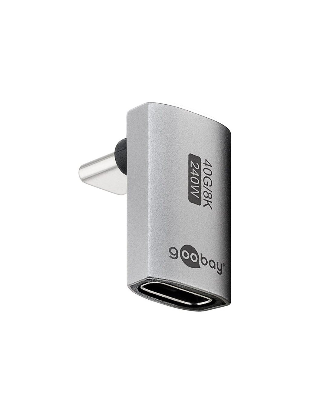 Goobay USB-C Adapter Vertical 90° Long, USB4 | 74442 Goobay USB-C Adapter Vertical 90° Long, USB4 | 74442