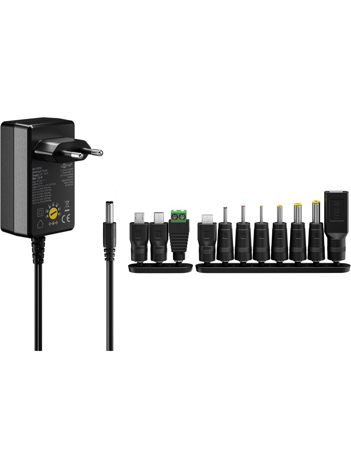 Goobay Universal Power Supply 3 V - 12 V, Max. 3.6 W 1 Goobay Universal Power Supply 3 V - 12 V, Max. 3.6 W 1