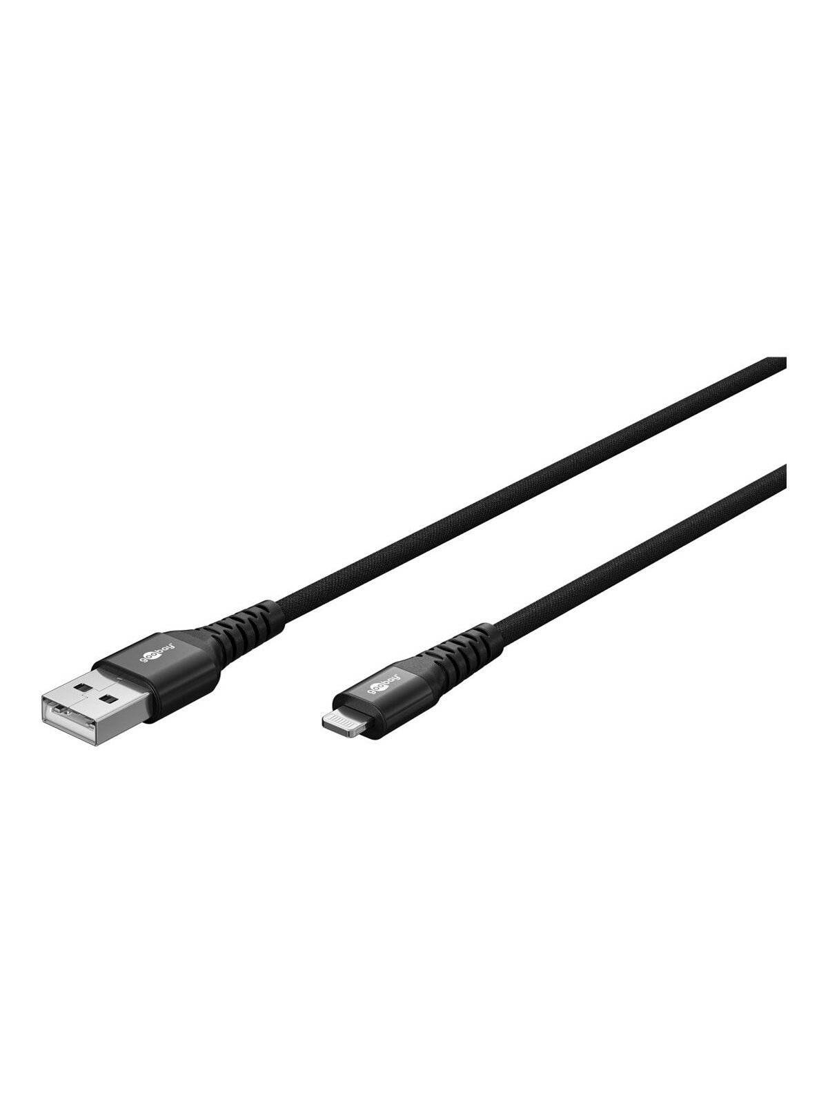 Goobay | Lightning USB-A Supersoft Textile Cable with Metal Plugs | 74504
