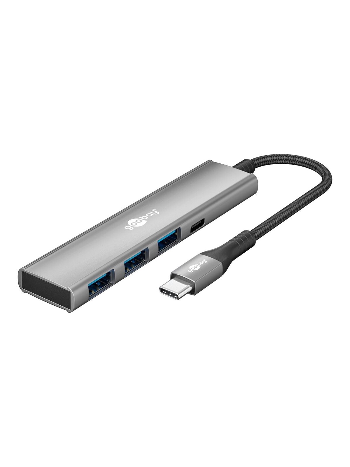 Goobay Slim 4-Port USB Hub, USB-C to USB-C/USB-A, 5 Gbit/s | 76562 Goobay Slim 4-Port USB Hub, USB-C to USB-C/USB-A, 5 Gbit/s | 76562