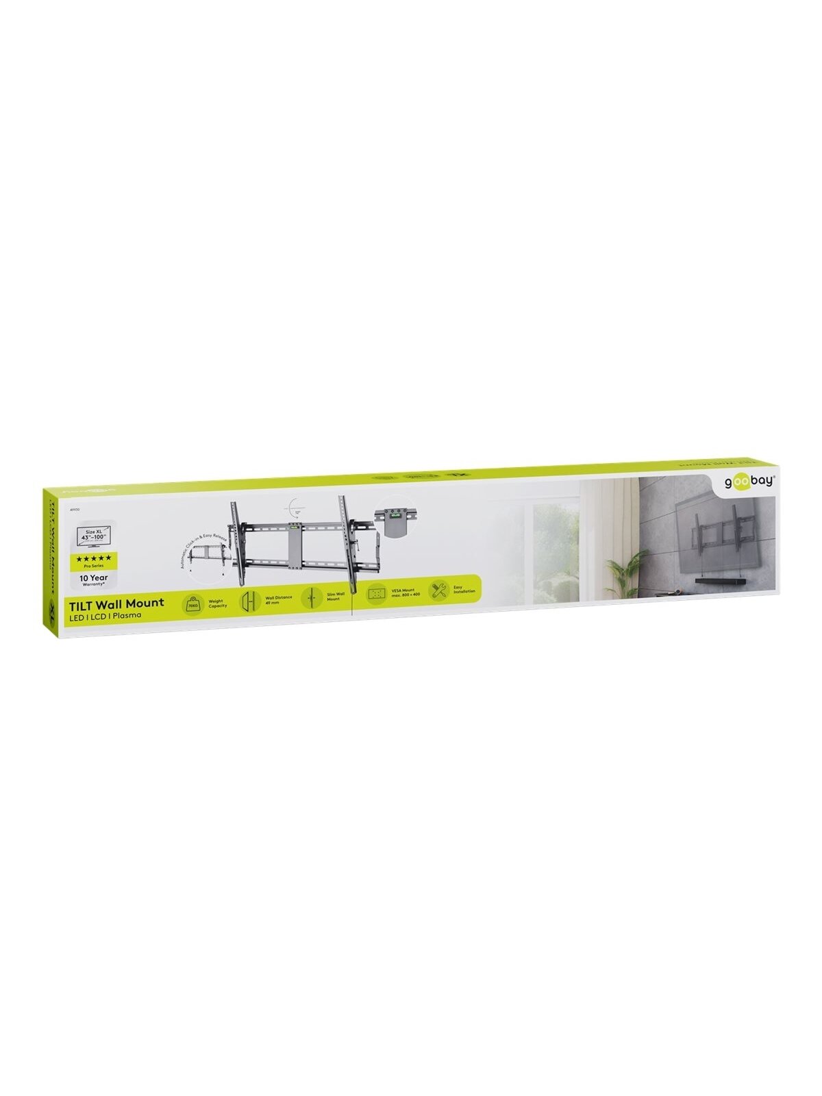 Goobay | Wall mount | TV Wall Mount Pro TILT (XL) | Black 5 Goobay | Wall mount | TV Wall Mount Pro TILT (XL) | Black 5