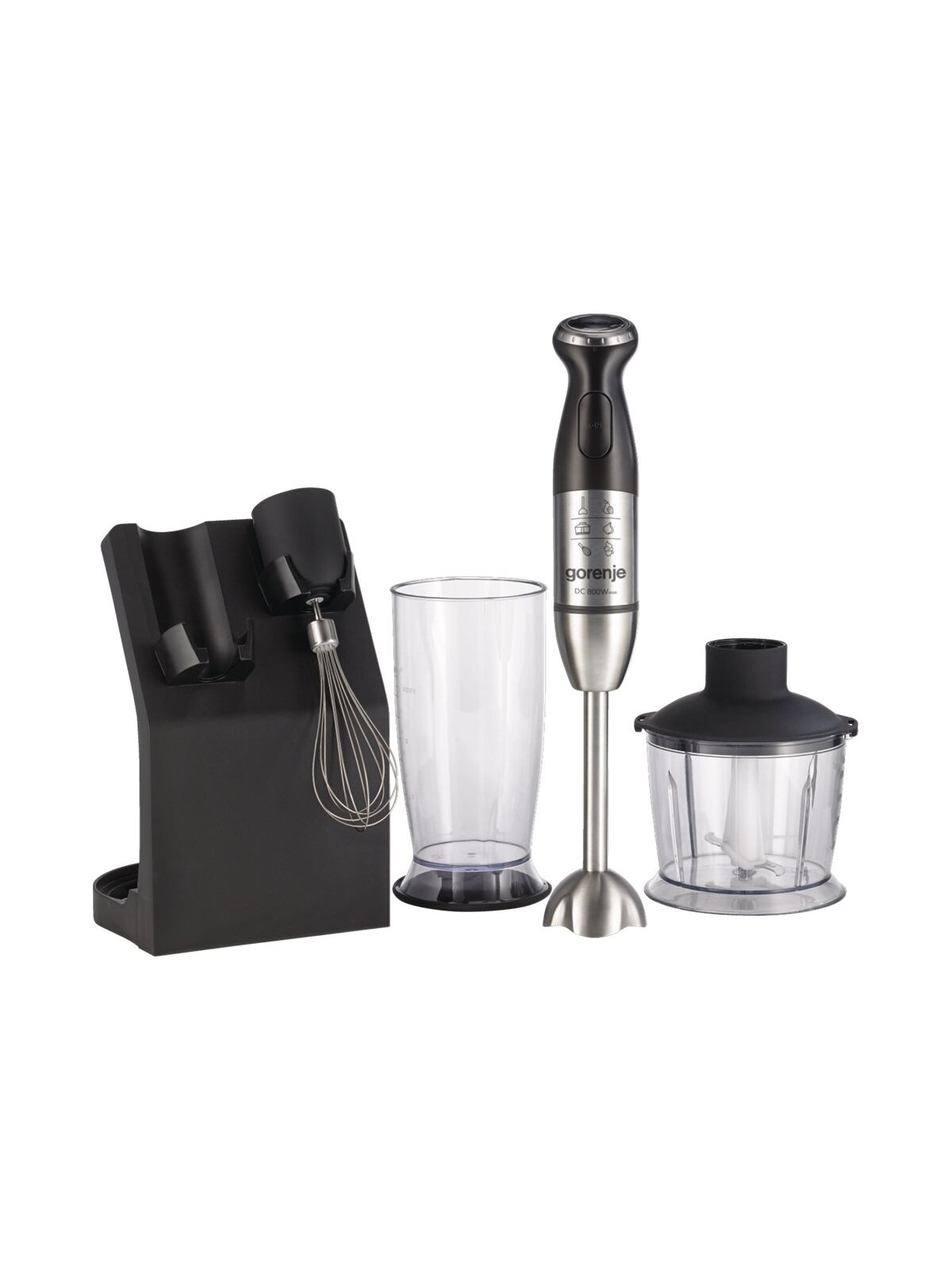 Gorenje | Blender | HBC807QB | Hand Blender | 800 W | Number of speeds Variable | Chopper | Black