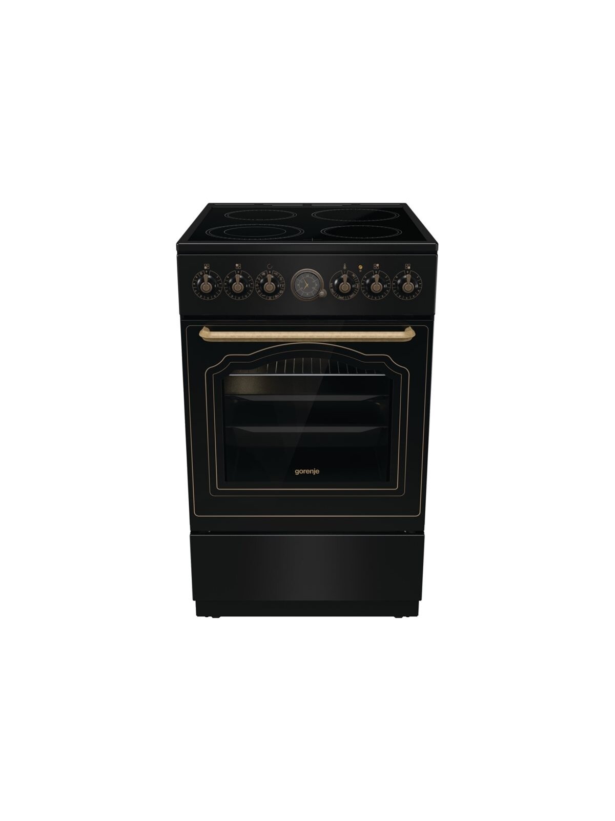 Gorenje Cooker | GECS5B70CLB | Hob type Vitroceramic | Oven type Electric | Black | Width 50 cm | Depth 59.4 cm | 70 L