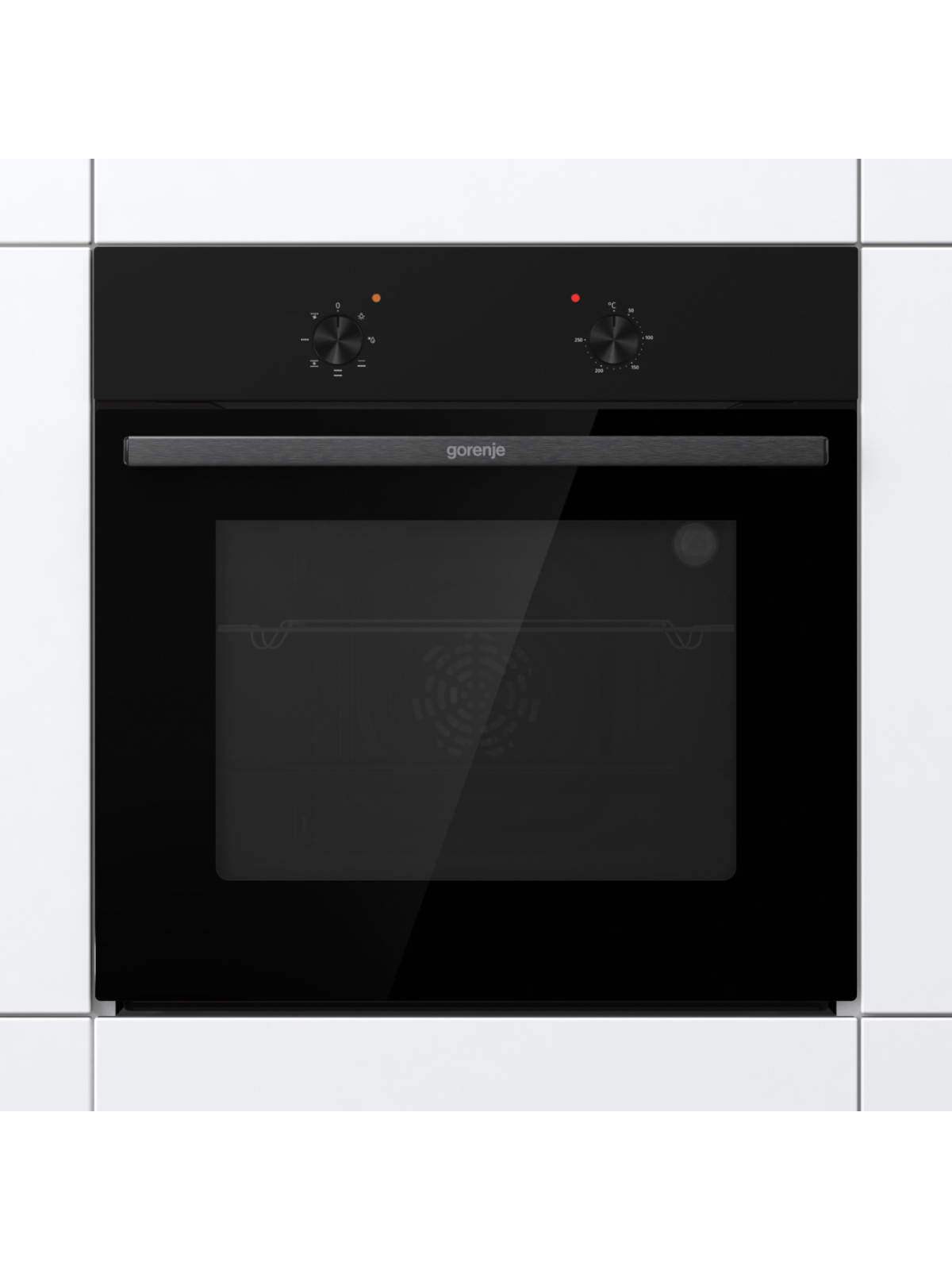 Gorenje Oven | BO6615E01B | 60 L | Electric | EnamelClean | Push pull buttons | Height 59.5 cm | Width 59.5 cm | Black 3