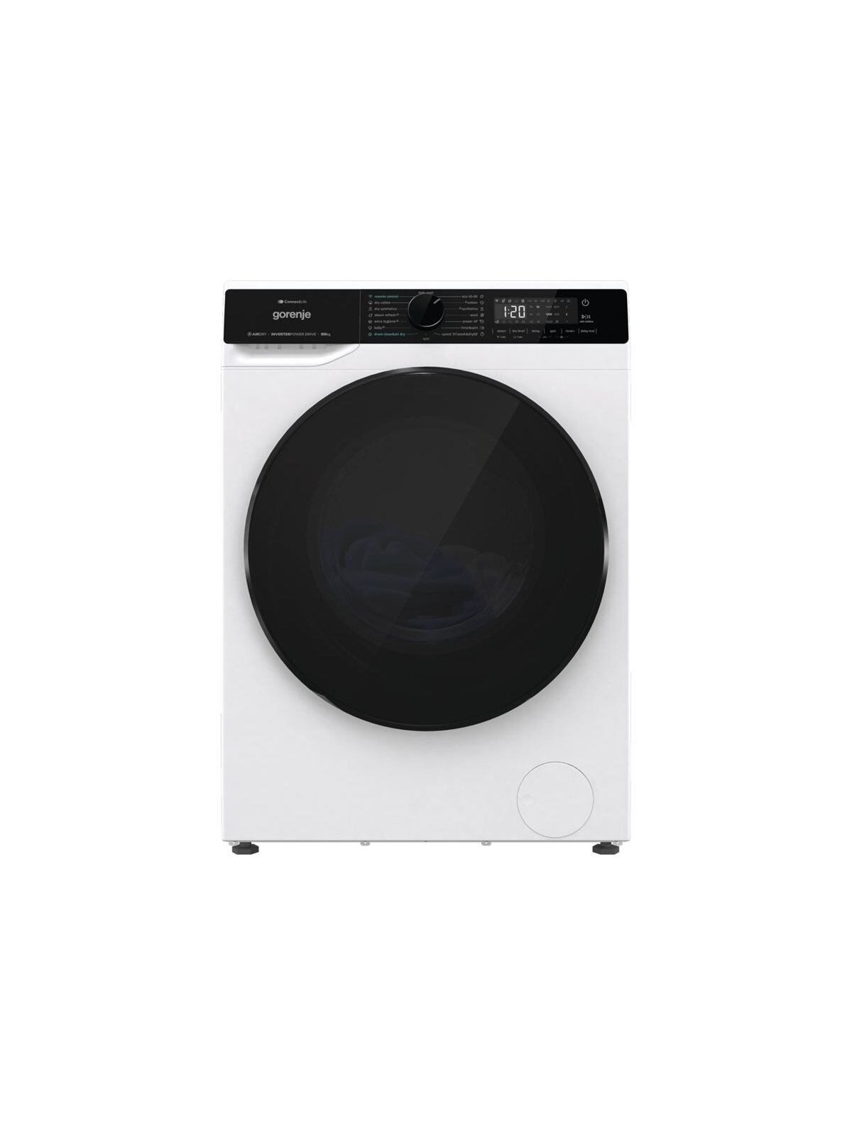 Gorenje Washing Machine with Dryer | WD2PA964ADW | Energy efficiency class A/D | Front loading | Washing capacity 9 kg | 1400 RPM | Depth 55 cm | Width 60 cm | Display | LED | Drying system | Drying capacity 6 kg | Steam function | Wi-Fi | White Gorenje Washing Machine with Dryer | WD2PA964ADW | Energy efficiency class A/D | Front loading | Washing capacity 9 kg | 1400 RPM | Depth 55 cm | Width 60 cm | Display | LED | Drying system | Drying capacity 6 kg | Steam function | Wi-Fi | White