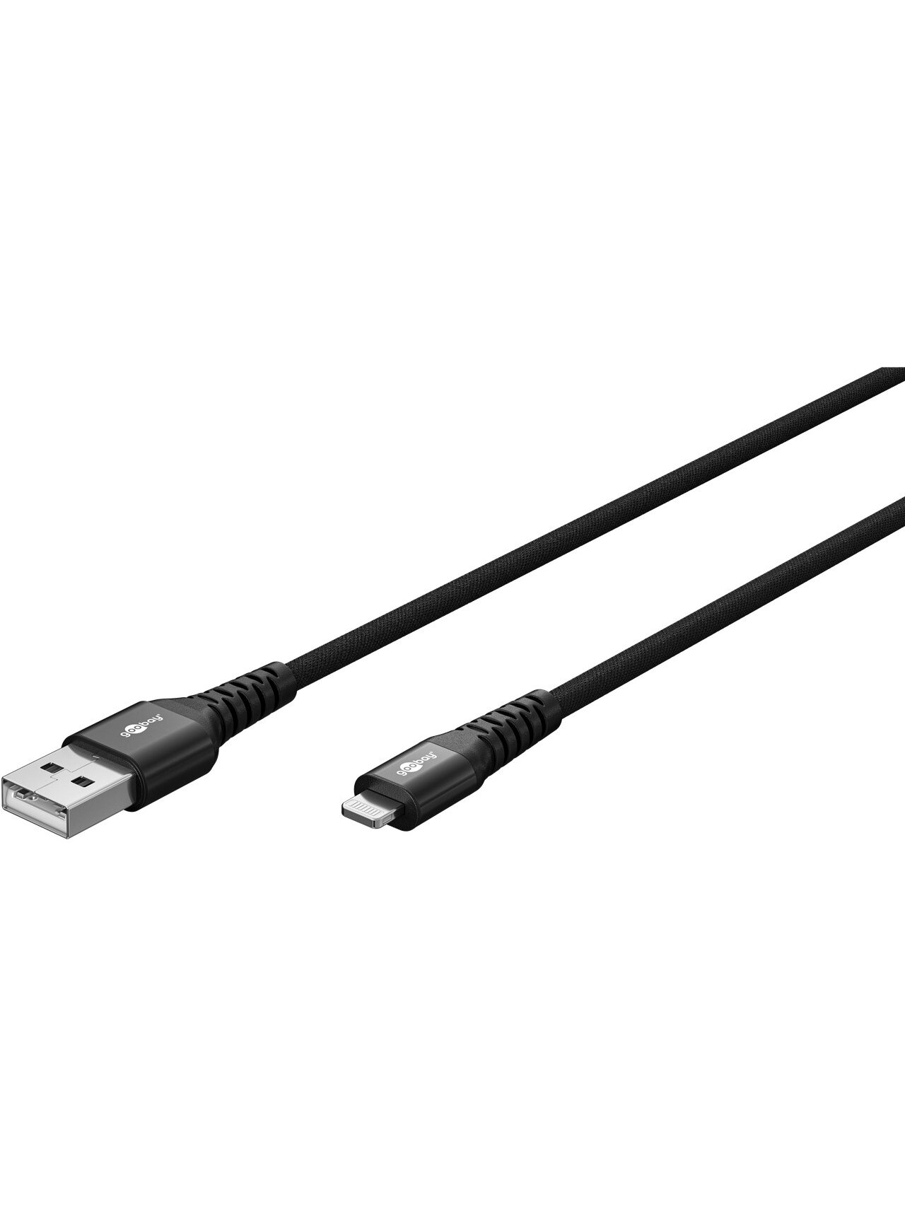 Goobay | Lightning USB-A Supersoft Textile Cable with Metal Plugs | 74504 1