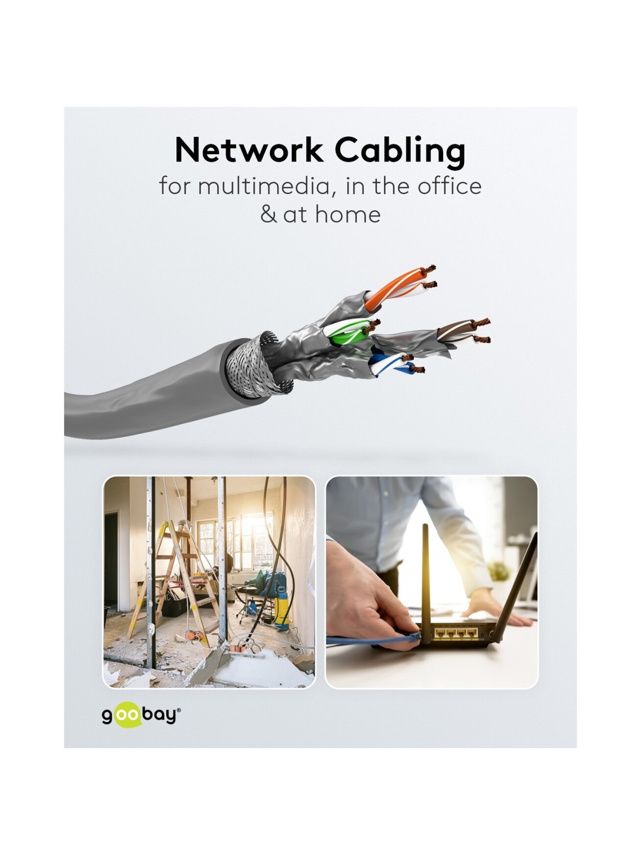 Goobay | CAT 6A Network Cable, S/FTP (PiMF), 50 m | 96093 | S/FTP | Grey 2 Goobay | CAT 6A Network Cable, S/FTP (PiMF), 50 m | 96093 | S/FTP | Grey 2