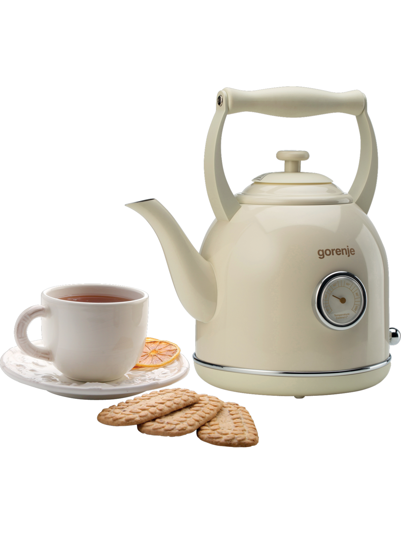 Gorenje | Kettle | K17CLIN | Electric | 2000 W | 1.7 L | Plastic/Metal | 360° rotational base | Ivory 1