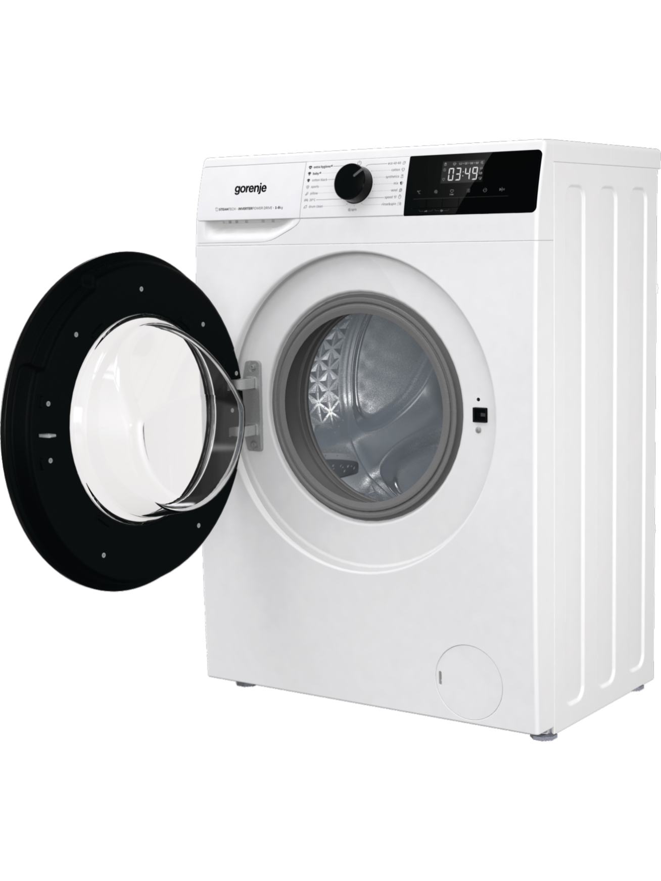 Gorenje | Washing Machine | W11NHPI84AS | Energy efficiency class A | Front loading | Washing capacity 8 kg | 1400 RPM | Depth 54 cm | Width 60 cm | Display | LED | Steam function | White 5 Gorenje | Washing Machine | W11NHPI84AS | Energy efficiency class A | Front loading | Washing capacity 8 kg | 1400 RPM | Depth 54 cm | Width 60 cm | Display | LED | Steam function | White 5