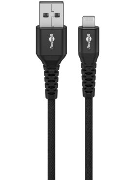 Goobay | Lightning USB-A Supersoft Textile Cable with Metal Plugs | 74504 2