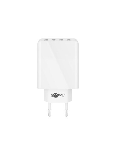 Goobay 44962 30 W USB-A Multiport Charger, White