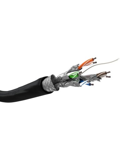 Goobay | CAT 6 Outdoor Network Cable, S/FTP (PiMF), 100 m | 57195 | U/UTP | Black