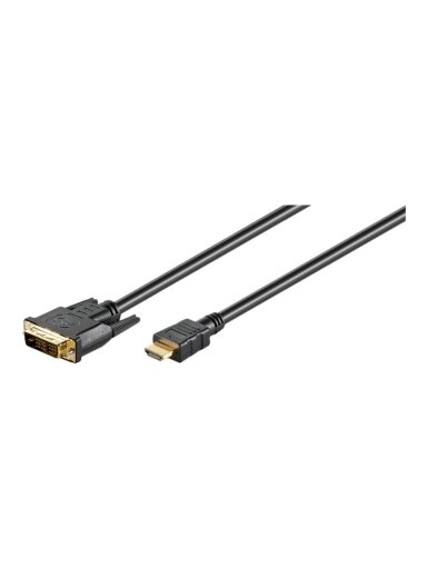 Goobay | DVI-D/HDMI cable, gold-plated | 51580 | DVI-D male Single-Link (18+1 pin) | HDMI male (type A) | HDMI to DVI-D | 2 m Goobay | DVI-D/HDMI cable, gold-plated | 51580 | DVI-D male Single-Link (18+1 pin) | HDMI male (type A) | HDMI to DVI-D | 2 m