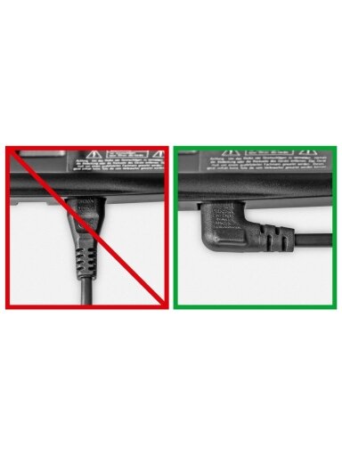 Goobay | Euro connection cord, both ends angled | 97344 | Black Euro male (Type C CEE 7/16) | Device socket C7 Goobay | Euro connection cord, both ends angled | 97344 | Black Euro male (Type C CEE 7/16) | Device socket C7