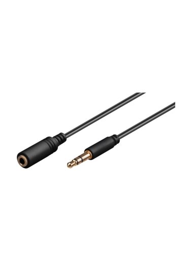 Goobay | Headphone and audio AUX extension cable; 3.5 mm; 3-pin; slim | 97122