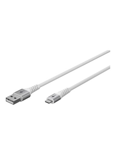 Goobay | Lightning USB-A Supersoft Textile Cable with Metal Plugs | 74511 Goobay | Lightning USB-A Supersoft Textile Cable with Metal Plugs | 74511