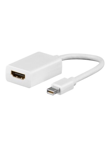 Goobay | Mini DisplayPort/HDMI adapter cable 1.1 | 51729 | White | Mini DisplayPort male | HDMI female (Type A) Goobay | Mini DisplayPort/HDMI adapter cable 1.1 | 51729 | White | Mini DisplayPort male | HDMI female (Type A)