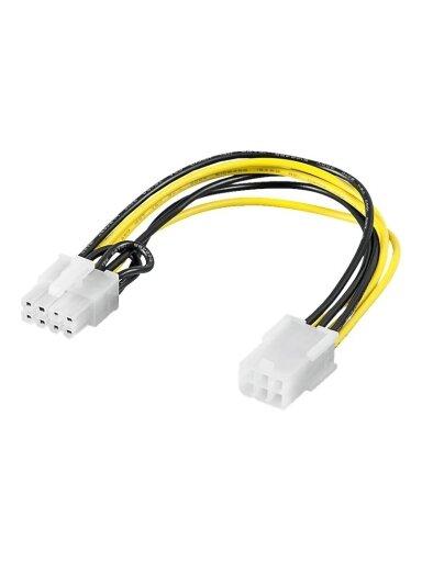 Goobay | Power cable/adapter for PC graphics card; PCI-E/PCI Express; 6-pin to 8-pin