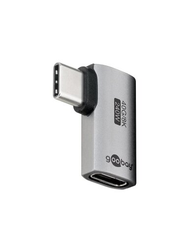 Goobay USB-C Adapter Horizontal 90°, USB4 | 74441 Goobay USB-C Adapter Horizontal 90°, USB4 | 74441