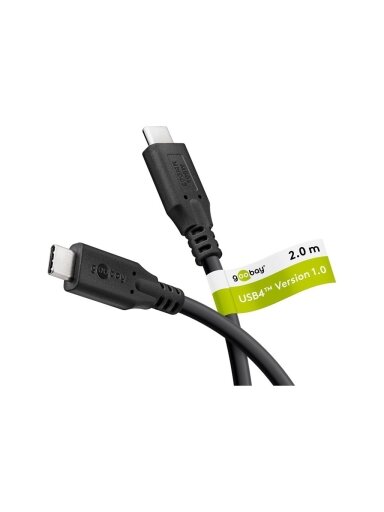 Goobay | USB-C Cable, USB4, 100 W, 20 Gbit/s, Power Delivery, 2 m | 74197 Goobay | USB-C Cable, USB4, 100 W, 20 Gbit/s, Power Delivery, 2 m | 74197