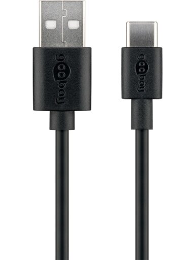 Goobay | USB-C charging and sync cable (USB-A > USB-C) | 59124 | USB-C male | USB 2.0 male (type A)