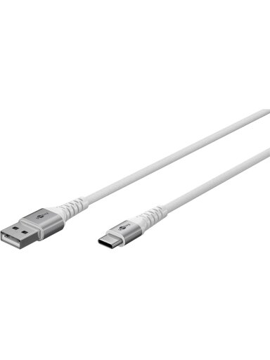 Goobay | USB-C to USB-A Supersoft Textile Cable with Metal Plugs | 74530