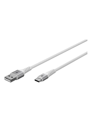 Goobay | USB-C to USB-A Supersoft Textile Cable with Metal Plugs | 74530