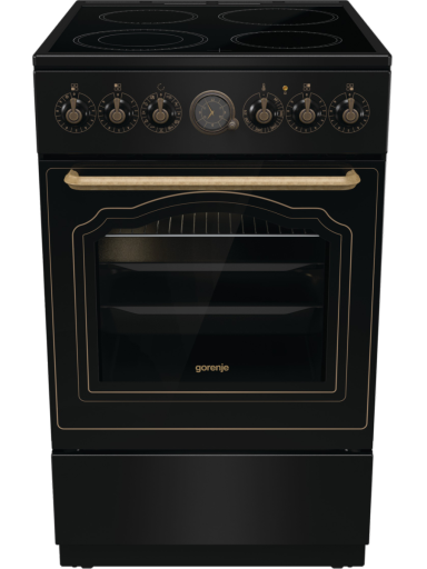 Gorenje Cooker | GECS5B70CLB | Hob type Vitroceramic | Oven type Electric | Black | Width 50 cm | Depth 59.4 cm | 70 L Gorenje Cooker | GECS5B70CLB | Hob type Vitroceramic | Oven type Electric | Black | Width 50 cm | Depth 59.4 cm | 70 L