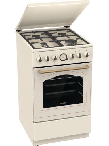 Gorenje Cooker | GKS5B70CLI | Hob type Gas | Oven type Electric | Sandy | Width 50 cm | Depth 59.4 cm | 70 L Gorenje Cooker | GKS5B70CLI | Hob type Gas | Oven type Electric | Sandy | Width 50 cm | Depth 59.4 cm | 70 L