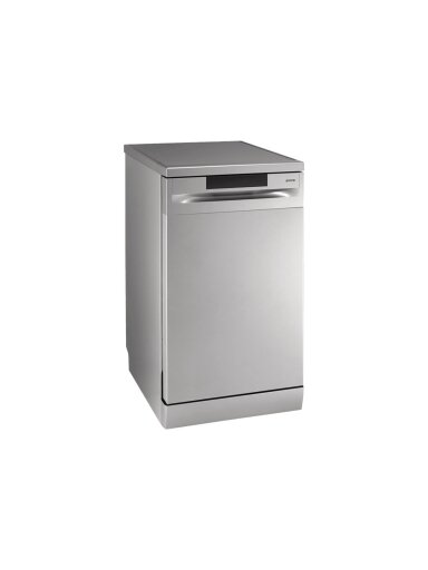 Gorenje Dishwasher | GS520E15S | Free standing | Width 45 cm | Number of place settings 9 | Number of programs 5 | Energy efficiency class E | Display | AquaStop function | Grey Gorenje Dishwasher | GS520E15S | Free standing | Width 45 cm | Number of place settings 9 | Number of programs 5 | Energy efficiency class E | Display | AquaStop function | Grey
